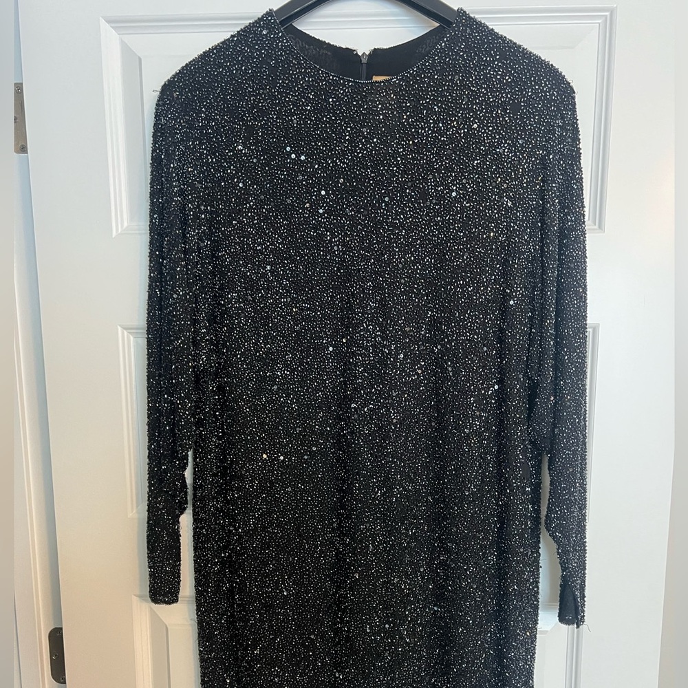 Naeem Khan Black Long Sleeve Dress